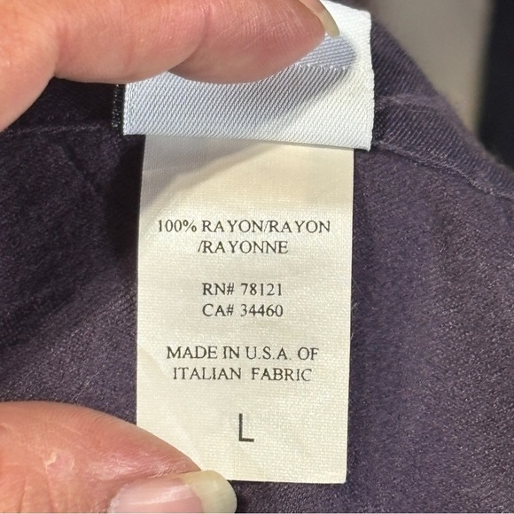 Eileen Fisher Women’s Large Purple Textured 2pc Set skirt Jacket Italian Fabric - Picture 9 of 14